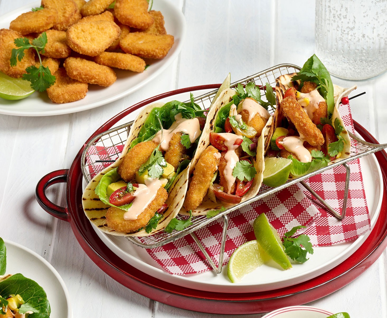 Tempura Breast Nuggets | Tacos with Corn & Avocado Salsa